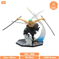 (Hàng Thường ) .Mô hình  Zoro có 2 đầu  đế không có chữ - Bộ FZ - One Piece - No Box - N4-K12-BL1 - N1-K5-T2-S2