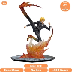 ( Hàng Thường ) Mô hình Sanji  đế không có chữ  Cao 16cm - Bộ Fzero - One Piece - No Box - N4-K13-BL2 - N1-K5-T2-S1