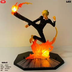 Mô hình OnePiece Sanji đế không có chữ có led USB  Cao 16cm - Bộ Fzero - One Piece - No Box - K12-T2-S3