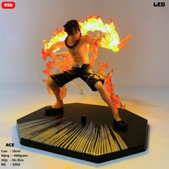 Mô hình OnePiece ACE  Cao 15cm đế không chữ  có led USB - Bộ Fzero - One Piece - No box - K12-T2-S4