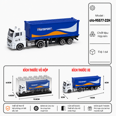 Xe Container chở hàng , chất liệu hợp kim , có hộp meca trưng bày , tỉ lệ 1:64 - SKU : oto-95577-22H - ( VAT: 103-01-25 ) - K157-T2-S10