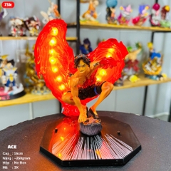 Mô hình OnePiece Ace Cánh Lửa siêu đẹp cao 16cm có led USB - One Piece - No Box - K12-T3-S1