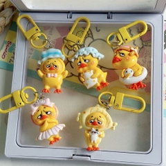 Combo 5 móc khóa vịt dễ thương - Dây móc dài : 3.5cm - Mô Hình Cao : 3.5cm - Nặng : 30gram - No Box : bọc túi OPP K78-T5-S8
