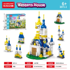 Đồ Chơi Lắp Ghép Lego Lâu Đài Xanh (6 IN 1) - 129 hạt - Full Box - Sku : LG-8971-2 - (VAT 001-12-11) - K84-T2-S2 - K85-T2-S2