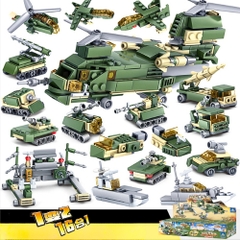 Đồ Chơi Lắp Ghép Lego combo 16 Phương Tiện Quân Đội  - Full Box - Sku : LG-KY84053 - ( VAT : 001-22-50 )K127-T3-S7