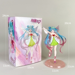 Mô Hình Hatsune Miku dáng đứng múa - Cao 20cm - nặng 200Gram - Figure Miku - Có Hộp màu - N1-K54-T3-S2