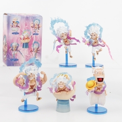 Mô hình OnePiece Bộ 5 Luffy gear 5 trạng thái Nika - Cao 12cm - nặng 400gram - Phụ kiện : Đế - Figure One Piece - Bọc Túi - Hộp Màu - N3-K42-T3-S2