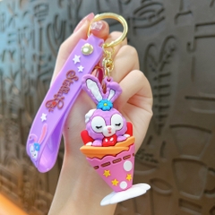 móc khóa thỏ tím kem - Dây móc dài : 11cm - Mô Hình Cao : 7cm - Nặng : 50gram - No Box : bọc túi OPP N3-K17-T6-S1