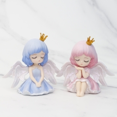 Mô Hình búp bê bộ 4 Thiên Thần Michelle vương miện có cánh - Cao 9cm - nặng 270gram - Figure  Búp Bê Công Chúa - No box - N3-K35-T2-S2