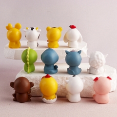 Bộ 12 Mô Hình Shin Bút Chì 12 Con Giáp – Phiên Bản Mini Cao 4cm – Set Figure Shin Dễ Thương – No Box - K33-T3-S3