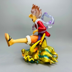 Mô Hình OnePiece Luffy gear 5 áo đỏ ngồi cười cưỡi đầu rồng siêu đẹp Cao 20cm - Nặng 500gram , Figure OnePiece - No box - N4-K5