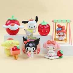 Mô hình kuromi Bộ 6 Melody Kuromi - cao 7-10cm - Nặng 1000gram - No Box - N3-K34-T1-S3
