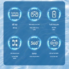 ( Màu Ngẫu Nhiên ) Đồ Chơi xe đua điều khiển từ xa nhào lộn và lội nước - Có Điều Khiển - Có LED - Dài 15.7cm - rộng 17.3cm - cao 8cm - nặng : 600gram - FULL BOX . SKU : DK-7723-1 - K55-T3-S1