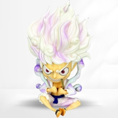 Mô Hình OnePiece luffy gear 5 chibi dáng ngồi - cao 10cm - nặng 100gram no box - Figure One Piece - N1-K53-T1-S2