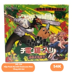 Pack Chainsaw Man- 1 Hộp = 32PACK - Mỗi pack có 5 thẻ- Cao 13cm - rộng 14cm - N3-K19-T5-S1