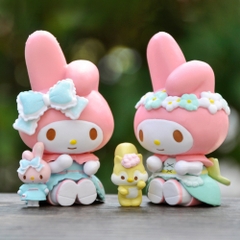 Mô hình kuromi bộ 6 kuromi hồng blind box - cao 6-8cm - Nặng 500gram - Bọc Túi - Hộp Màu