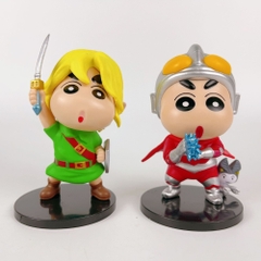 Mô Hình bộ 6 Shin bút chì cosplay - Cao 10cm - nặng 300gram - Figure Cậu Bé Bút Chì - bọc túi OPP - hộp màu n3-k30-t3-s2