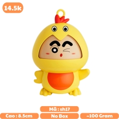 Móc Khoá mô hình shin đổi mặt cosplay gà vàng - cao : 8.5cm - figure shin - No Box - N3-T3