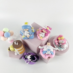 Mô hình kuromi bộ 6 kuromi nằm - cao 5.5-7.5cm - Nặng 300gram - Bọc Túi - Full box - Có hộp mù -  N3-K45-T2-S3