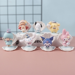 Mô hình kuromi Bộ 7 bản A Melody Gemini Pudding Dog Cinnamon Dog Kuromi - cao 7 - 9cm - Nặng 50gram - Có Hộp Đẹp - N3-K37-T3-S1