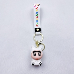 móc khóa shin cosplay chó trắng - dây dài 11cm mô hình cao 6cm - nặng : 50gram - no box N3-T3