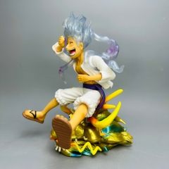 Mô Hình OnePiece Luffy gear 5 áo trắng ngồi cười cưỡi đầu rồng siêu đẹp Cao 20cm - Nặng 500gram , Figure OnePiece - No box - N4-K6