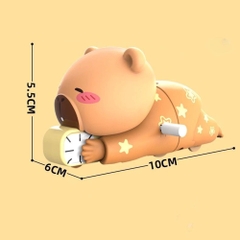Mô hình capy bara nằm chạy cót - Cao : 5.5cm - Dài : 10cm - Hộp Màu N5