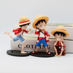 Mô Hình OnePiece Bộ 3 Luffy Cao ~ 13cm nặng 300g - One Piece - Bọc Túi Opp -  Box màu  - N1-K41-T2-S3