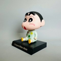 Mô Hình Shin áo xanh lắc đầu - cao 13cm - ngang 9cm - dọc 7cm - nặng 200gram + Hộp Màu N3-T2