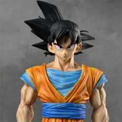 Mô Hình Songoku dáng đứng có base đẹp - 2 đầu thay thế - Cao 34cm - Nặng 700gram - Hộp Bìa carton - Figure anime Dragon ball