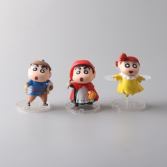 Mô Hình bộ 6 Shin bút chì - Cao 7-9cm - nặng 300gram - Figure Cậu Bé Bút Chì - bọc túi OPP - Hộp Màu - Hm37 N3-K37-T2-S1