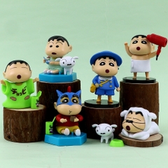 Mô Hình bộ 6 Shin bút chì - Cao 4-8cm - nặng 300gram - Figure Cậu Bé Bút Chì - bọc túi OPP - Hộp Màu - Hm36 n3-k48-t1-s1