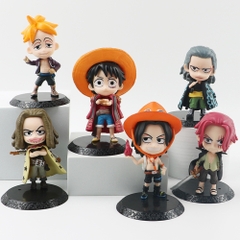 Mô hình OnePiece Bộ 6 luffy ace benbeckman shanks yasoop marco - Cao 8-11cm - nặng 300gram- Figure OnePiece - No Box N3-K48-T2-S3