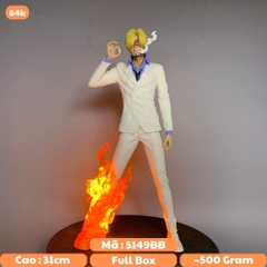 Mô hình đồ chơi - Sanji áo trắng đứng hút thuốc chế led hàng siêu đẹp - One Piece - K11-T3-S3