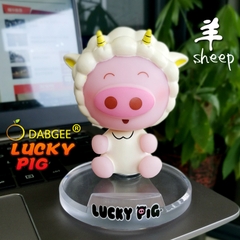 Mô Hình Lắc Đầu Lợn 12 con giáp siêu dễ thương - sheep. cừu - Đế dính nam châm - Cao 10.5cm Nặng 200gram - Full Box