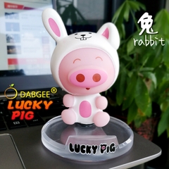 Mô Hình Lắc Đầu Lợn 12 con giáp siêu dễ thương - rabbit . thỏ - Đế dính nam châm - Cao 11cm Nặng 200gram - Full Box