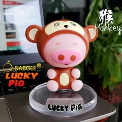Mô Hình Lắc Đầu Lợn 12 con giáp siêu dễ thương - monkey . khỉ - Đế dính nam châm - Cao 10.5cm Nặng 200gram - Full Box - N3-K25-T1-S1