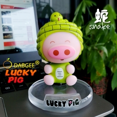 Mô Hình Lắc Đầu Lợn 12 con giáp siêu dễ thương - snack . rắn - Đế dính nam châm - Cao 10.5cm Nặng 200gram - Full Box - N3-K25-T1-S1
