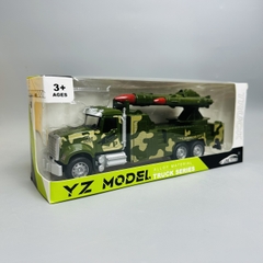 Mô Hình xe chở tên lửa tỉ lệ 1:24 Hợp kim có thể mở cửa - bánh sau chạy cót - Dài 25cm - rộng 7cm - cao 10cm - nặng : 500gram - FULL BOX : box màu SKU : oto275