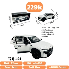 Mô Hình xe bmw trắng 1:24 Hợp kim - Có tiếng - đèn pha sáng - Chạy cót - Dài 22cm - rộng 9cm - cao 7cm - nặng ~ 1000gram - FULL BOX : box màu SKU : oto256 - N3-K6-T2-S1