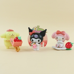 Mô hình kuromi Bộ 6 Melody Kuromi - cao 7-10cm - Nặng 1000gram - No Box - N3-K34-T1-S3