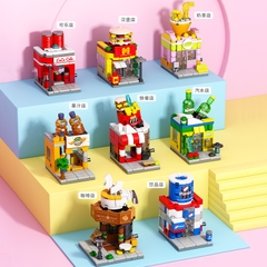 ( Giá 1 con - Bộ 8 con - Đặt Số Lượng 8 ) Bộ Lắp Ghép Mô Hình Cửa Hàng - Full Box - Sku : LG-8924 ( VAT 001-C8-90 ) K120-T1-S9-10