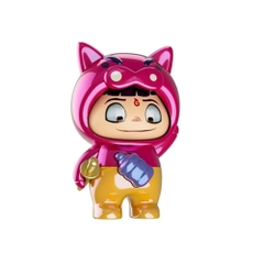 Móc Khoá mô hình Natra hiệp sĩ lợn hồng bóng - cao : 9cm - figure shin - No Box