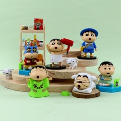 Mô Hình bộ 6 Shin bút chì - Cao 4-8cm - nặng 300gram - Figure Cậu Bé Bút Chì - bọc túi OPP - Hộp Màu - Hm36 n3-k48-t1-s1