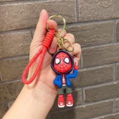 móc khóa spiderman người nhện mặc hoodle - dây dài 9.5cm mô hình cao 8.5cm - nặng : 50gram - no box N3-K15-T6-S3