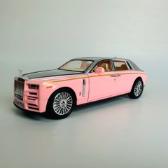 Mô Hình xe roll royce hồng tỉ lệ 1:24 Hợp kim có thể mở cửa - bánh sau chạy cót - Dài 23cm - cao 6.5cm - nặng 1000gram - Figure Oto - FULL BOX : box màu - SKU : oto405 - n3-k8-t4-s4