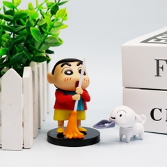 Mô Hình bộ 6 Shin bút chì cosplay - Cao 5.6-8cm - nặng 300gram - Figure Cậu Bé Bút Chì - bọc túi OPP - hộp màu - K24-T1-S6