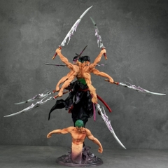 Mô Hình OnePiece Zoro 3 đầu 6 tay dáng đứng có base - Phụ kiện : bán thân thay thế - Cao 50cm Nặng 760gram - Figure OnePiece - Full Box - N1-K37-T4-S2
