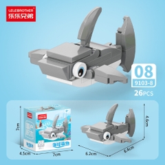 Combo 5 Bộ Lắp Ghép Mô Hình Động Vật Dưới Biển 26pcs. SKU: LG-9103-8 ( VAT 001-C5-11 ) K135-T3-S8