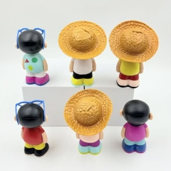 ( Giá 1 con - Bộ 6 con - Đặt Số Lượng 6 ) - Mô hình Bộ 6 các nhân vật Shin Bút Chì đi tham quan - Cao 8-9cm - nặng 580gram - Figure Shin - Box Màu - K31-T3-S9